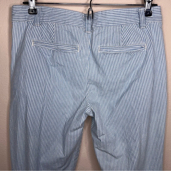 Size 0 Gap Brand Straight Leg Ankle Stripes Preppy Cotton Coastal Khakis By Gap - Picture 6 of 13
